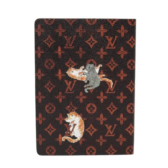 LOUIS VUITTON Catgram Cayenne Clemence Note Cover Orange GI0358 LV Auth 92886 - Picture 2 of 16